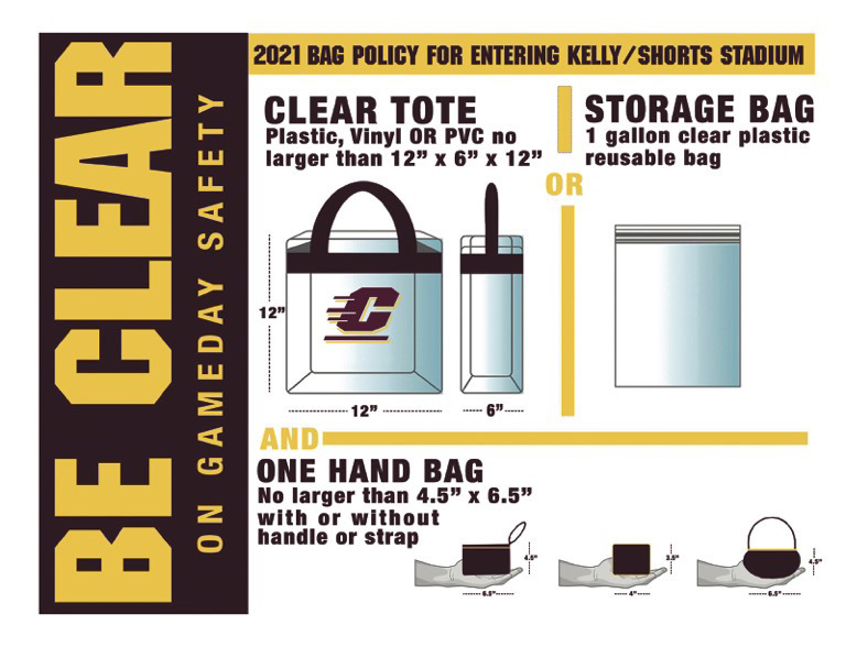 CMU Athletics New Clear Bag Policy - Engage Central
