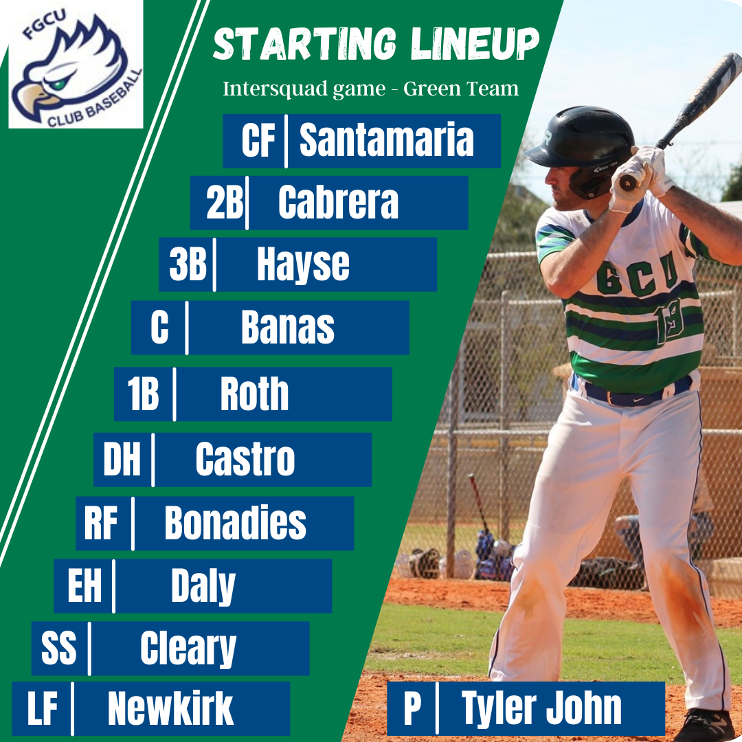 Starting Lineup for the Green Team