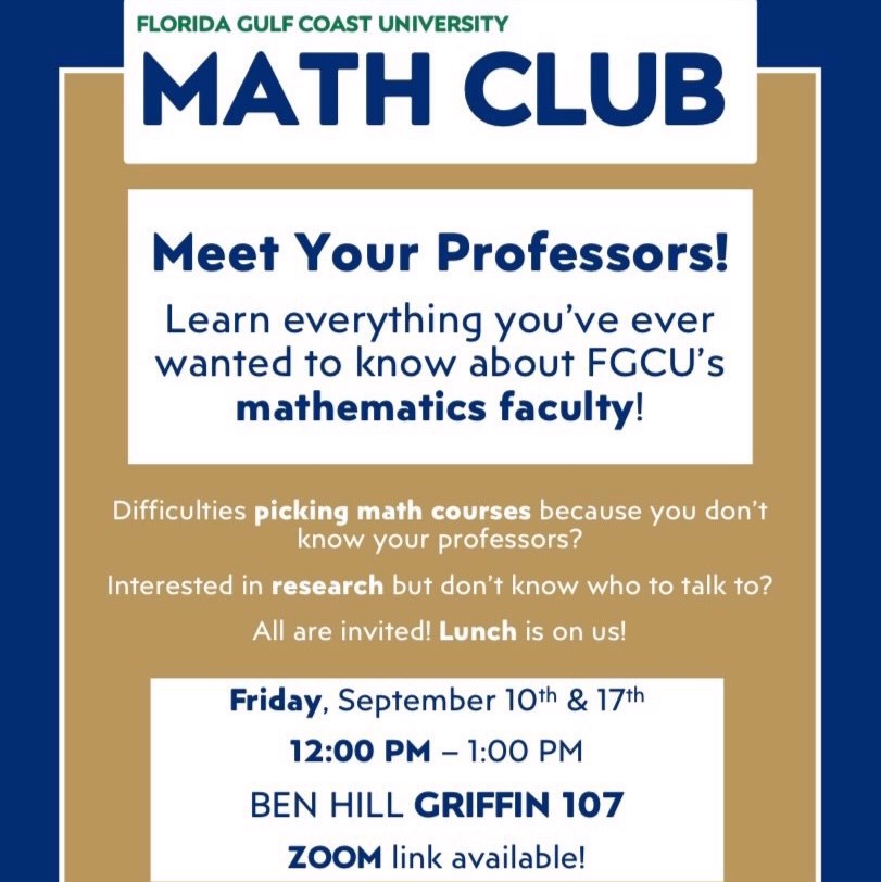 Thank you and see you in our next meeting!  - Peter Phan  Mathematics Club President