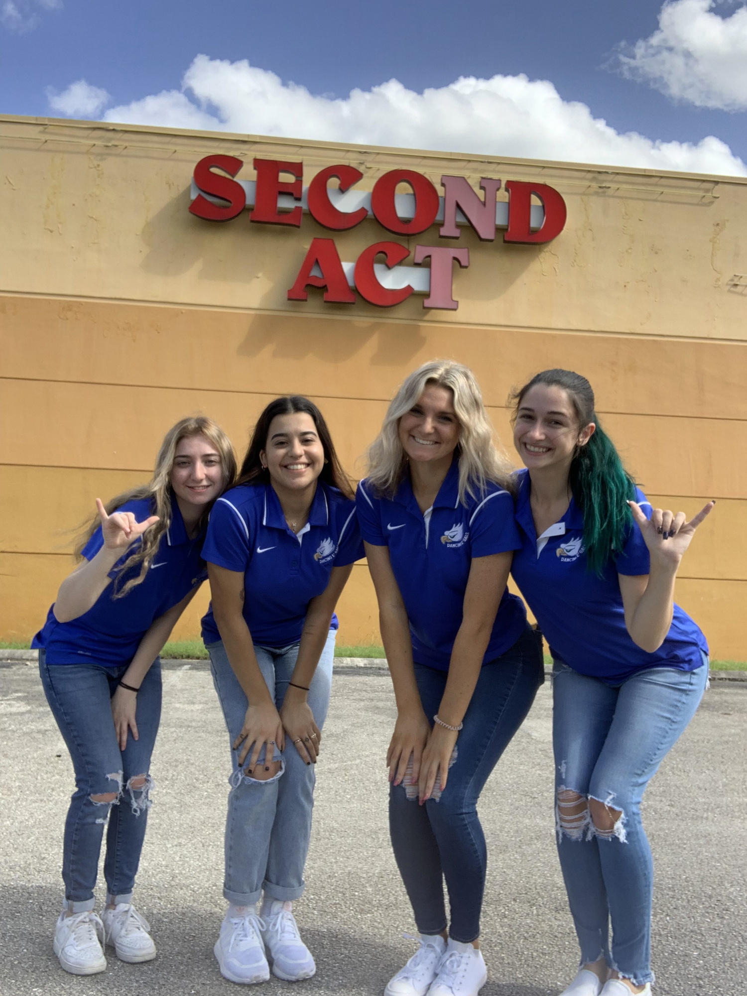 Dancing E'gals Volunteer at Second Act Thrift Store in Fort Myers, Florida.
