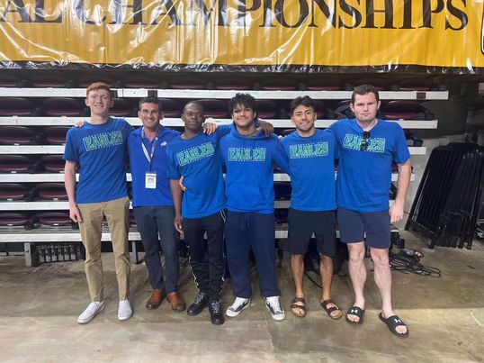 Left to right: Nathan Maloney, Dan Weiner, Dakarai Rivers, Jared Millan, Joshua Martinez, Gus Altenburg