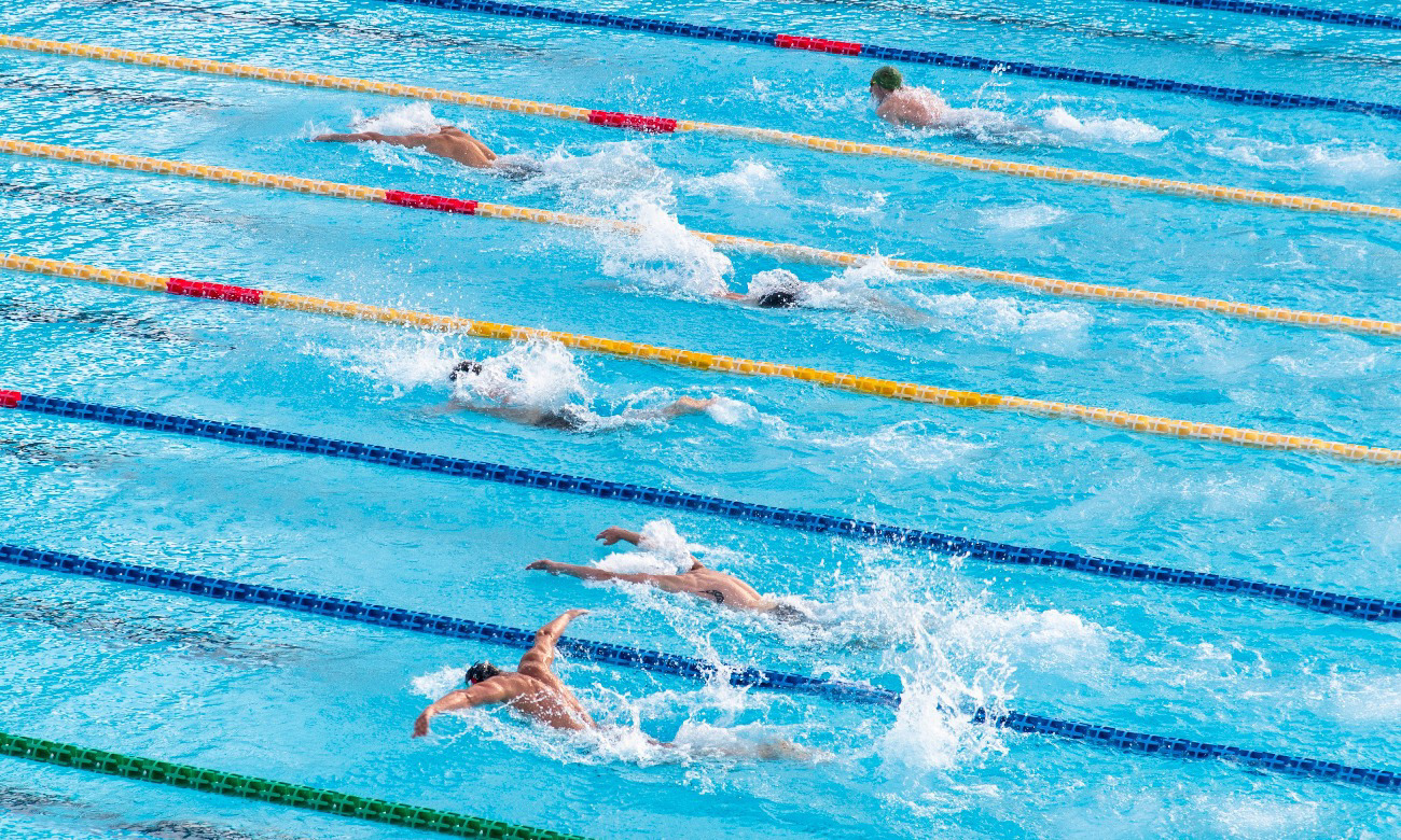 People swimming