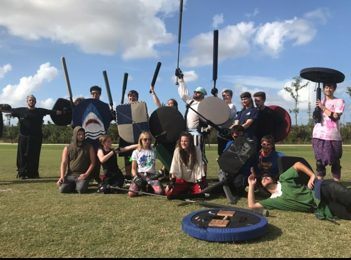FGCU Medieval Combat Team after a hard day's work.