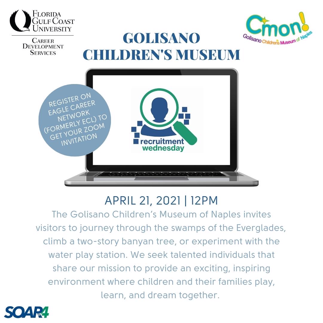 Golisano Children's Museum, April 21, 12-1pm