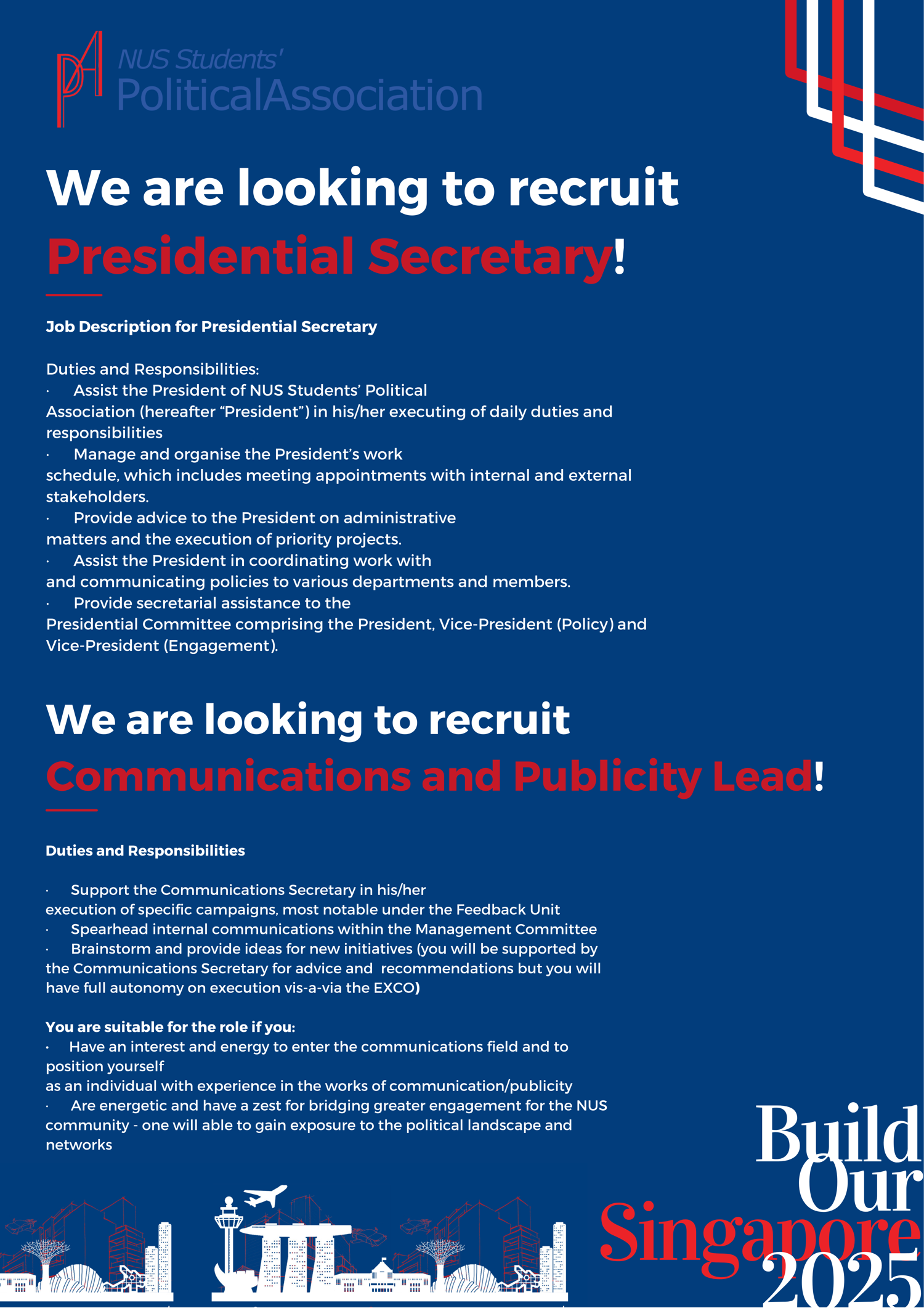 Join the NUSPA team as Presidential Secretary! - NUSync